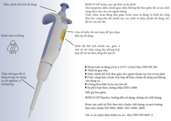 Micropipet dòng GP BOECO đơn kênh và đa kênh